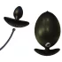 Kangvo - plug anale gonfiabile magnetico con sfera rotante (nero)