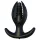 Kangvo - plug anale gonfiabile magnetico con superficie a coste (nero)
