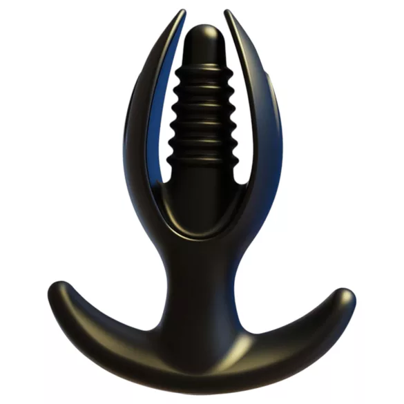 Kangvo - plug anale gonfiabile magnetico con superficie a coste (nero)