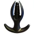 Kangvo - plug anale gonfiabile magnetico con superficie a coste (nero)