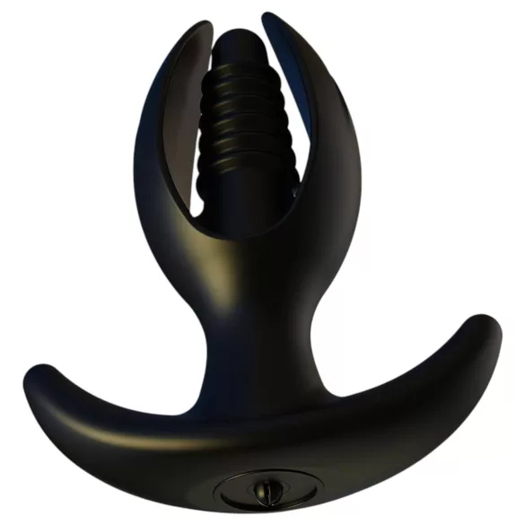 Kangvo - plug anale gonfiabile magnetico con superficie a coste (nero)