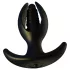 Kangvo - plug anale gonfiabile magnetico con superficie a coste (nero)