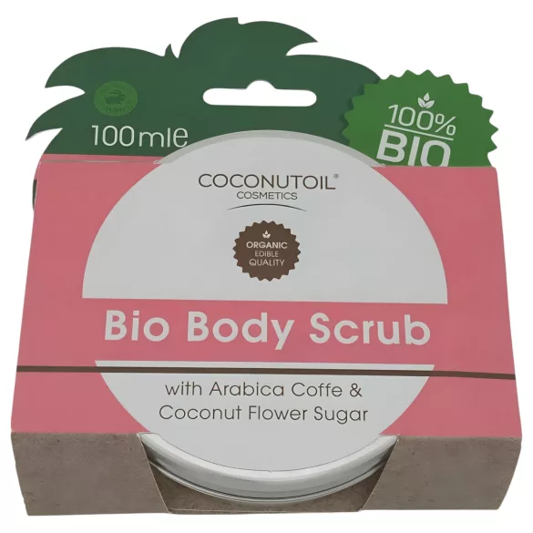 Coconutoil - scrub corpo bio caffè e zucchero di fiori di cocco 100ml