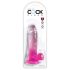 King Cock Trasparente 7 - Dildo con Testicoli (Rosa)