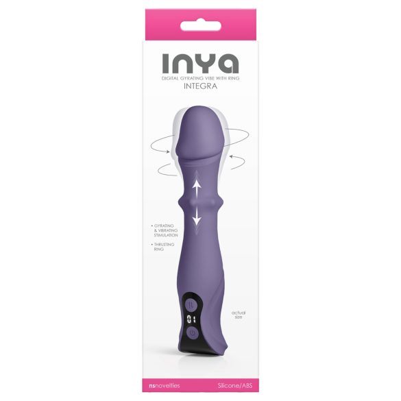 NS Novelties - vibratore rotante e spingente - silicone viola