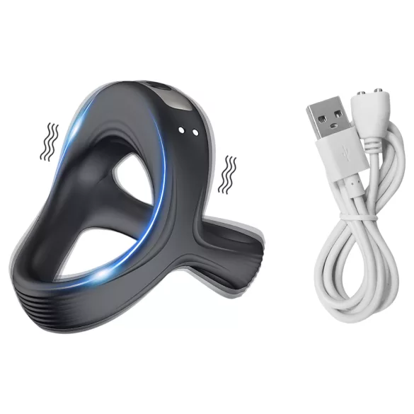 AlvUp - anello vibrante pene e testicoli - nero
