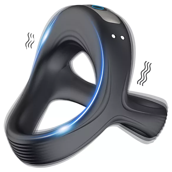 AlvUp - anello vibrante pene e testicoli - nero
