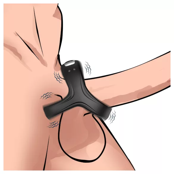AlvUp - anello vibrante pene e testicoli - nero
