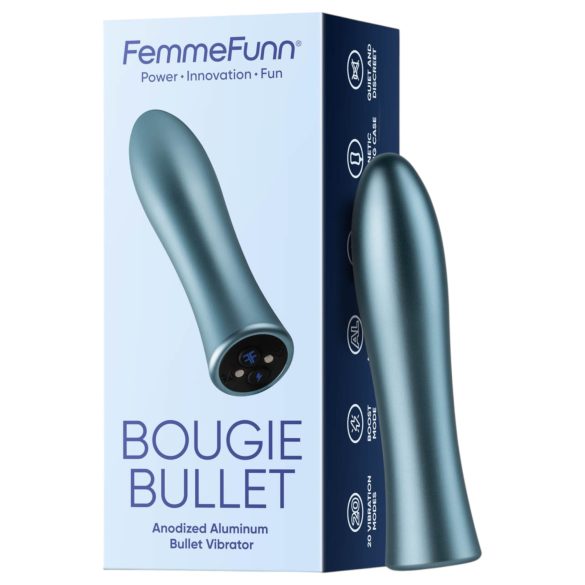 FemmeFunn Bougie - vibratore premium in alluminio - argento