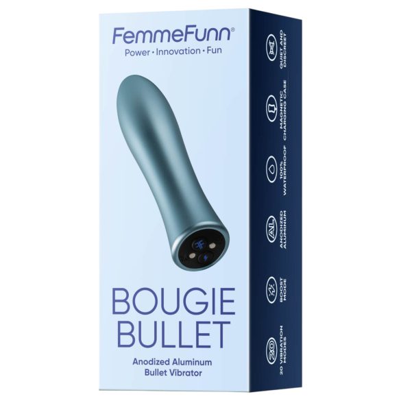 FemmeFunn Bougie - vibratore premium in alluminio - argento