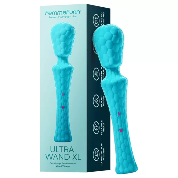 FemmeFunn - vibratore massaggiatore XL premium - silicone turchese