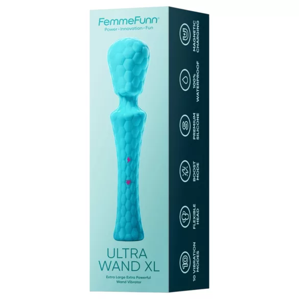 FemmeFunn - vibratore massaggiatore XL premium - silicone turchese