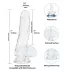 Addiction Crystal - dildo con ventosa (trasparente) - 18 cm