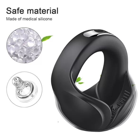 AlvUp - anello fallico vibrante - silicone nero
