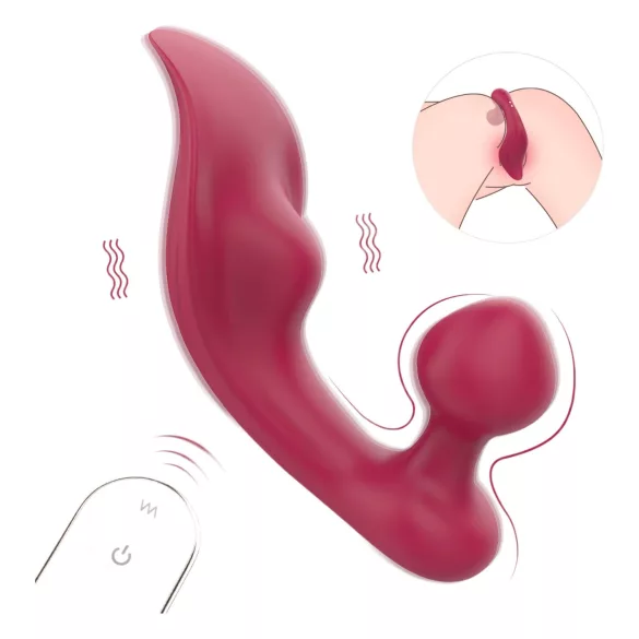 Sex HD Chomper - vibratore clitoride e anale - rosso