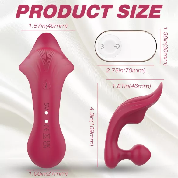 Sex HD Chomper - vibratore clitoride e anale - rosso
