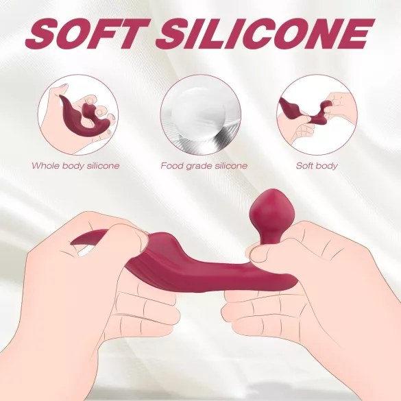 Sex HD Chomper - vibratore clitoride e anale - rosso