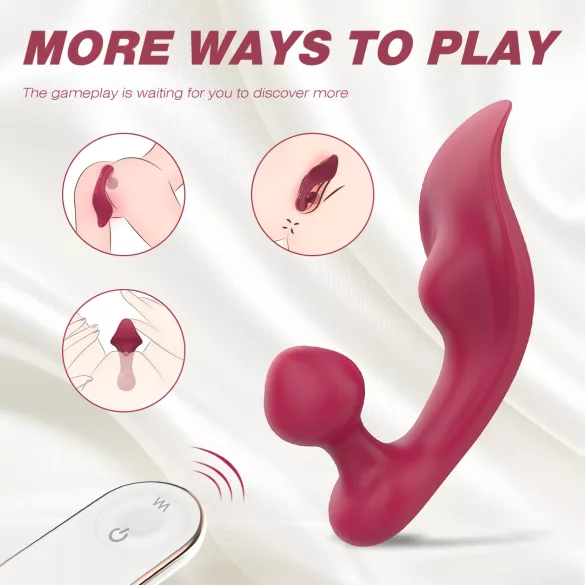 Sex HD Chomper - vibratore clitoride e anale - rosso