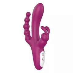   Sex HD Joker - vibratore ricaricabile impermeabile triplo - silicone viola