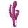 Sex HD Joker - vibratore ricaricabile impermeabile triplo - silicone viola