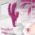 Sex HD Joker - vibratore ricaricabile impermeabile triplo - silicone viola
