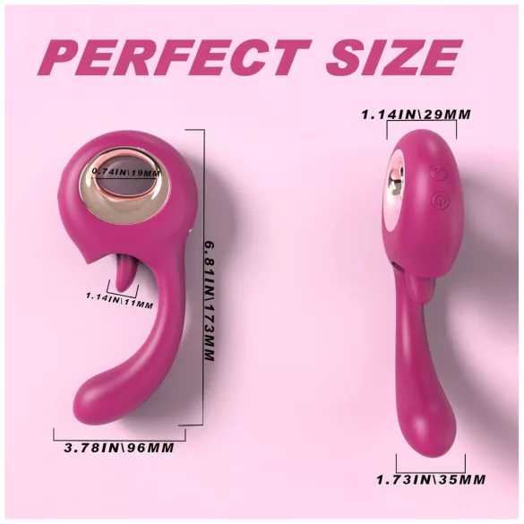 Sesso HD - vibratore leccatore e punto G (rosso)