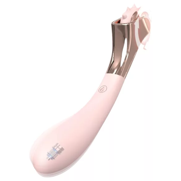 Sex HD - vibratore ricaricabile impermeabile e ruota stimolante - rosa