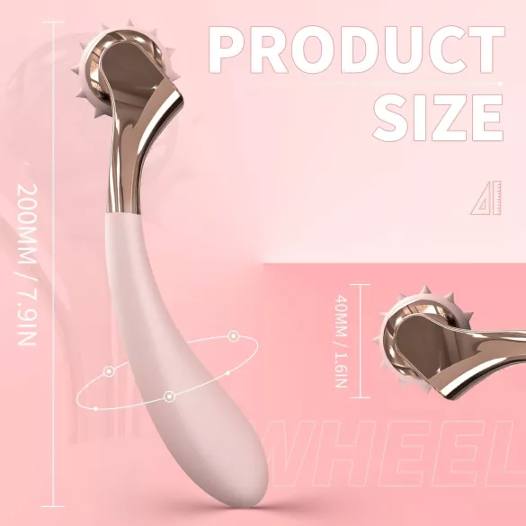 Sex HD - vibratore ricaricabile impermeabile e ruota stimolante - rosa