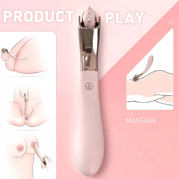 Sex HD - vibratore ricaricabile impermeabile e ruota stimolante - rosa