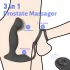 Sex HD Virgil - vibratore prostatico con anello pene e testicoli - nero