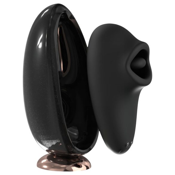 Vibratore leccatore caldo con specchio HD (nero)