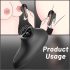 Vibratore leccatore caldo con specchio HD (nero)