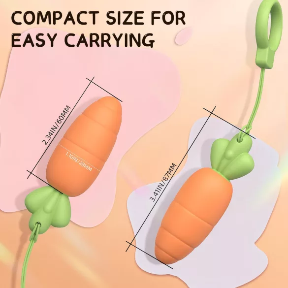 Sex HD Carrots - vibratore realistico a forma di carota - silicone arancione