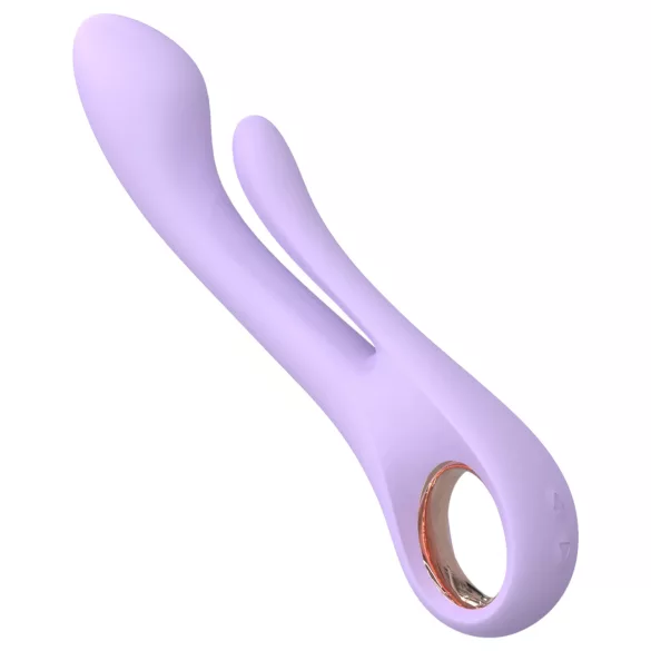 Sex HD Kaethe - vibratore con stimolatore clitorideo - silicone viola