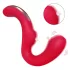 SEX HD Genie - vibratore punto G e clitoride - silicone rosso