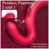 SEX HD Genie - vibratore punto G e clitoride - silicone rosso