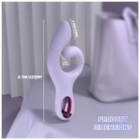 Sex HD - vibratore per punto G con braccio per il clitoride (viola)