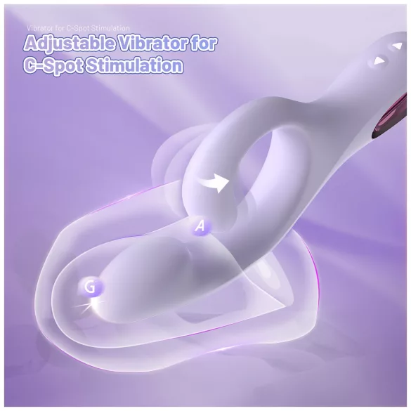 Sex HD - vibratore per punto G con braccio per il clitoride (viola)