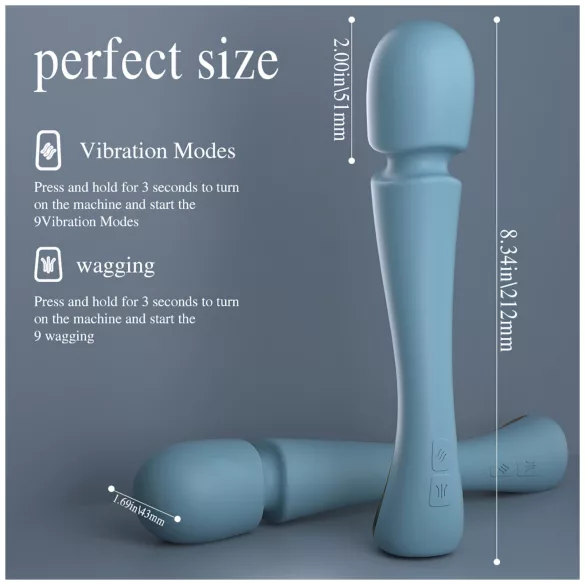 SEX HD Dancer - vibratore massaggiante - silicone turchese