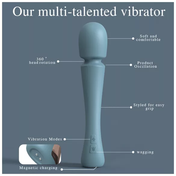 SEX HD Dancer - vibratore massaggiante - silicone turchese