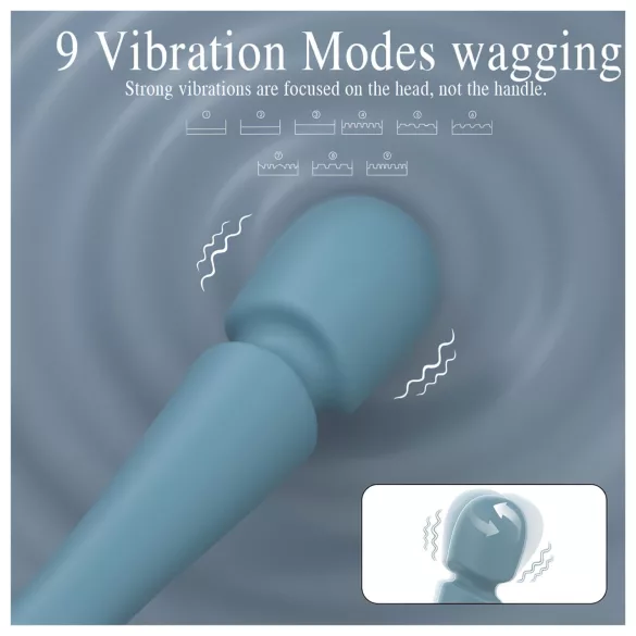 SEX HD Dancer - vibratore massaggiante - silicone turchese