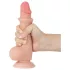 Sliding-Skin - dildo a doppio strato con ventosa - 19,5 cm (color carne)