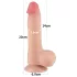 Lovetoy - dildo realistico con testicoli a doppio strato - 20 cm - color carne