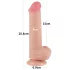 Lovetoy - dildo realistico con testicoli - doppio strato 20,8cm naturale