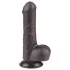 Lovetoy - dildo realistico con testicoli - doppio strato 18,3cm marrone