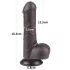 Lovetoy - dildo realistico con testicoli - doppio strato 18,3cm marrone