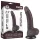 Lovetoy - dildo realistico doppio strato con ventosa - 19,5 cm marrone