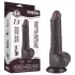 Lovetoy - dildo realistico a doppio strato con testicoli - 19,5 cm marrone