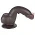 Lovetoy - dildo realistico a doppio strato con testicoli - 19,5 cm marrone