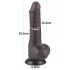 Lovetoy - dildo realistico a doppio strato con testicoli - 19,5 cm marrone